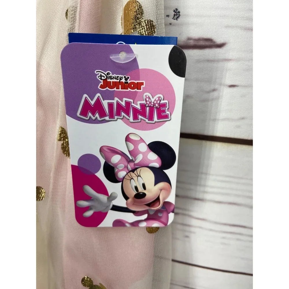 Disney Minnie Mouse Toddler Girl's Valentine's Day Foil Hearts Nightgown, Gown 4 - Picture 6 of 7